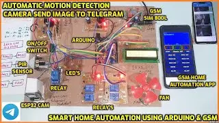 Automatic Motion Detection Camera 📸Send Image to Telegram📲Smart 🏠Home Automation Using Arduino & GSM