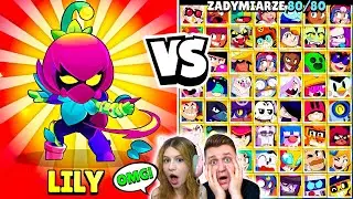 LILY jest NAJLEPSZA?!😨 (NOWY ZADYMIARZ vs WSZYSTKIE 80 POSTACI!) - WIELKI TEST⭐ Brawl Stars