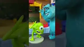 DAD jokes with Mike and Sulley from Monsters INC Toy video for kids | Try Not to Laugh