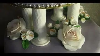Цветы жасмина из мастики. Сахарные цветы. Gumpaste flowers. Jasmine.