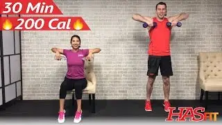 30 Min Standing & Seated Exercise for Seniors, Obese, Plus Size, & Limited Mobility Workout - Chair