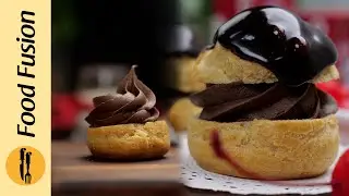 Chocolate Cream Puffs Recipe by Food Fusion