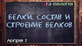 Л.7 | БЕЛКИ | Состав и строение белков | ОБЩАЯ БИОЛОГИЯ ЕГЭ