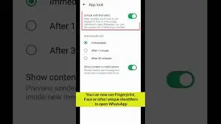 WhatsApp fingerprint lock removed || WhatsApp new App Lock update