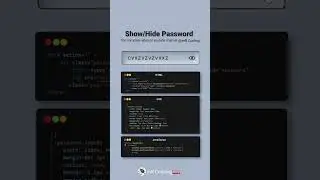 Password hide and Show Using html css and javascript 