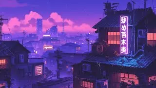 1980s & 90s Lofi Hip Hop Beats 🌿 Nostalgic Retro Vibes & Japanese Town Ambience 🌆 Lofi Rain Playlist