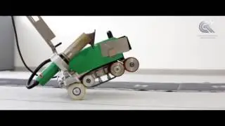 Монтаж пешеходной дорожки Logicroof Walkway Puzzle на ПВХ мембрану