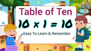 Table of 10 | 10 x 1 = 10 | 10 1 Za 10 | Tables for kids  Learn Multiplication Tables Easy Trick