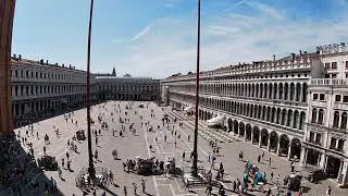 View of Saint Mark's Square from the Basilica of Saint Mark. Venice, Italy