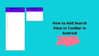How to Add Search View in ToolBar in Android|