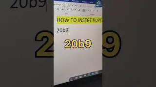 How to Insert Rupees/Email symbol in Word 