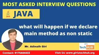 what will happen if we declare main method as non static