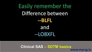 Clinical SAS: SDTM - Difference between BLFL and LOBXFL