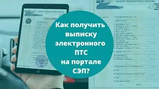 Как зарегистрироваться на портале СЭП для получения выписки электронного ПТС.
