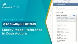 Data Actions – Modify underlying model reference