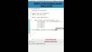 print numbers greater than 5 in list short #shorts #short #viral #shortsvideo #java #java8