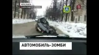 Разбитая Toyota после ДТП возила по городу труп !