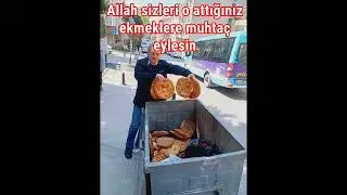 Ekmekleri çöpe attılar