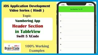 Create iOS Application to add Header with TableHeaderView Property of TableView in Swift | Hindi
