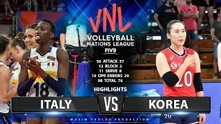 Italy vs Korea | Highlights | Women's VNL 2019
