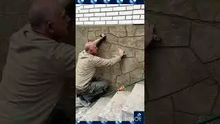 Ещё одна имитация камня, своими руками... весь процесс работы