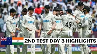 Ind vs nz 2nd test 2024 day 3 highlights | india vs new zealand 2nd test day 3 highlights 2024