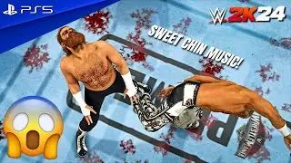 WWE 2K24 - Shawn Michaels vs. Sami Zayn - IC Championship Match at WrestleMania 41 | PS5™ [4K60]