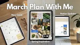 March Plan With Me 🗓️✨ new goals, spring prep, and staying productive