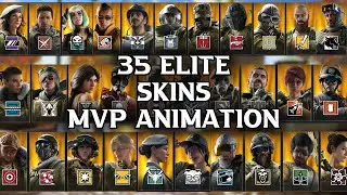 ALL 35 Rainbow Six Siege ELITE SKINS   MVP Animations + Unreleased KALI Elite Skin
