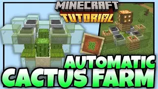 AUTOMATIC CACTUS FARM 🌵 Minecraft Bedrock Tutorial - MCPE,Xbox,PS4,Windows,Switch