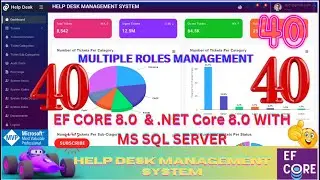 EP 40Help Desk Management System EF Core NET Core ll .NET 8.0 Tickets, Users, Roles Management,🚀💥