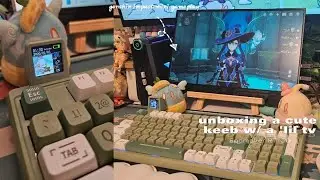 📺a cute keeb with a 'lil tv |🌿 aesthetic unboxing ft. Epomaker RT100 + genshin impact {GW CLOSED}