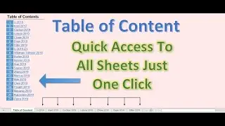 Create Table of Content in Excel | Index Table | VBA | Urdu / Hindi