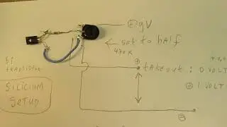 Transistor used as temperature sensor, how to make that work: demo & schematic (Germanium-Silicium)