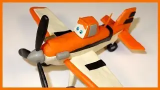 Лепим из пластилина самолет Дасти. Самолеты. Dusty in Plasticine. Disney. Planes.