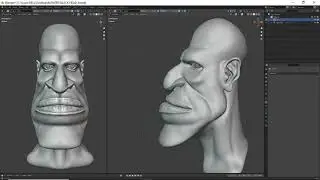 Blender Character Head Sculpt ( Cartoon Head ) Speed Sculpt