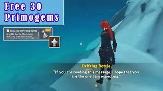 Free 30 Primogems | Drifting Bottle Dragonspine | Genshin Impact
