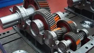 gearbox with helical gear clips