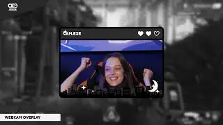 Animated Stream Package Overlay Black, Cozy Stream Overlay