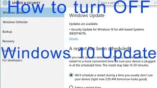 How to turn OFF / disable Windows Update in Windows 10 Trick - turn off automatic updates
