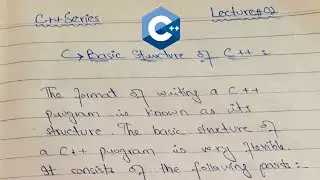 Basic structure of C++ Programming Language | C++ basic structure 