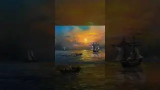 Painting Seascape Sunset... 
