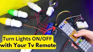 Control Lights with TV Remote Using Arduino Uno, 4-Channel Relay, and IR Receiver | Home Automation