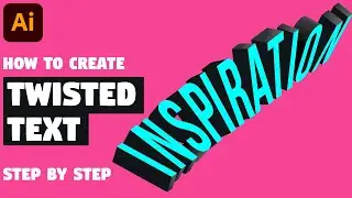 How to create TWISTED 3D TEXT EFFECT | Illustrator tutorial