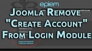 Joomla Remove "Create Account" from Login Module