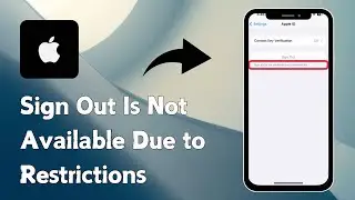 How to Fix Sign Out Is Not Available Due to Restrictions On iPhone iOS 18 (2024)