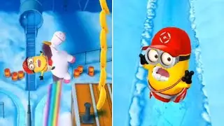 Minion Rush Minion Regatta - Lifeguard Minion Fluffy Unicorn Full Gameplay at The Arctic Base