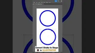 Convert Stroke to Shape in Illustrator | #shorts