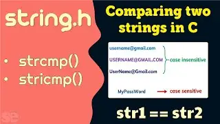 String compare in C | String pre-defined functions in C | strcmp() | stricmp()