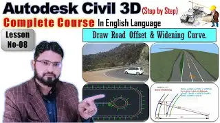 How to create offset and widening curve | How to create Road alignment | Widening Curve in Civil 3d